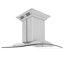36" 400 CFM Ducted Island Range Hood in Silver