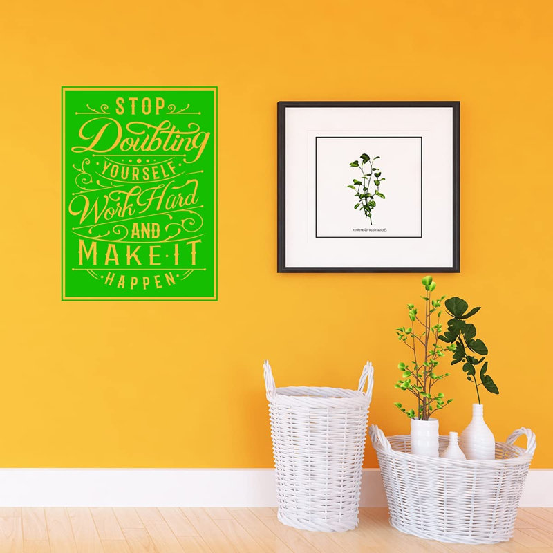 Adhésif décoratif, H 30 po x l 22 po, Vert