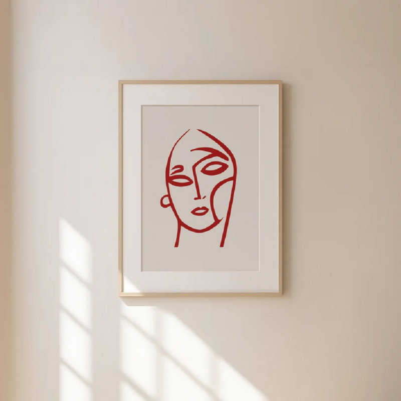 Abstract Redface Print 1, 40cm H x 30cm W
