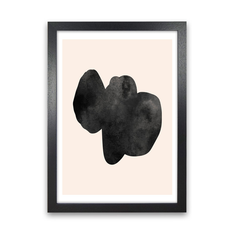 Nude And Black Watercolour 6 by Pixy Paper - Print, 84cm H x 59.4cm W x 3cm D, Black Framed