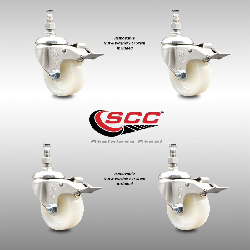Nylon Wheel Swivel Caster with Brake