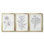 Indigo Botany Study IV - Toile tendue avec châssis sur mesure - 3 pièces-500613410-500613422
