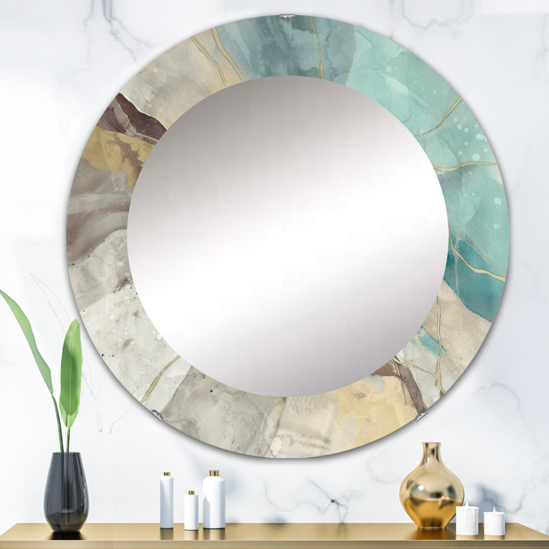 Ocean Floor - Printed Modern Wall Mirror, 31.5" H x 31.5" W