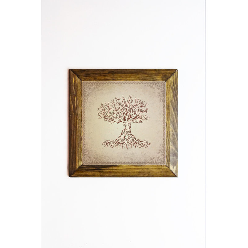 Élégante peinture encadrée décorative, art 100% pierre, 6,1 x 6,1 pouces | Cadre en bois de qualité supérieure, épaisseur: 0,8 po | Imprimé UV pour des couleurs éclatantes | Parfait pour la décoration intérieure, le salon et le bureau