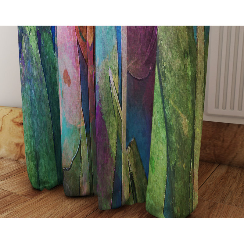 Paire de rideaux semi-transparents Watercolor, l 20 po x L 52 po