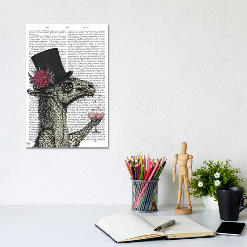 «Llama Lush I» par Fab Funky - impression d'art graphique, H 12 po x l 8 po x P 0,75 po, Toile tendue, Aucun mat