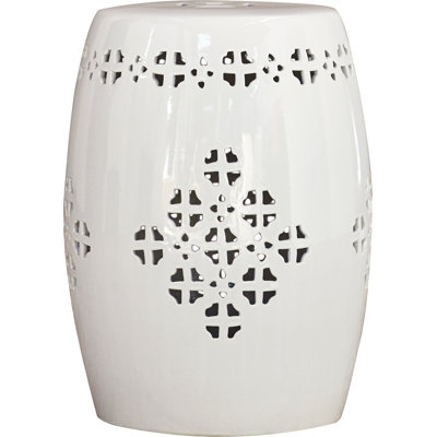 Iowa Park Ceramic Accent Stool