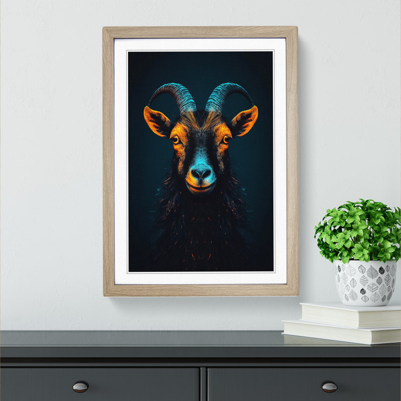 Goat Minimalism - Framed Print