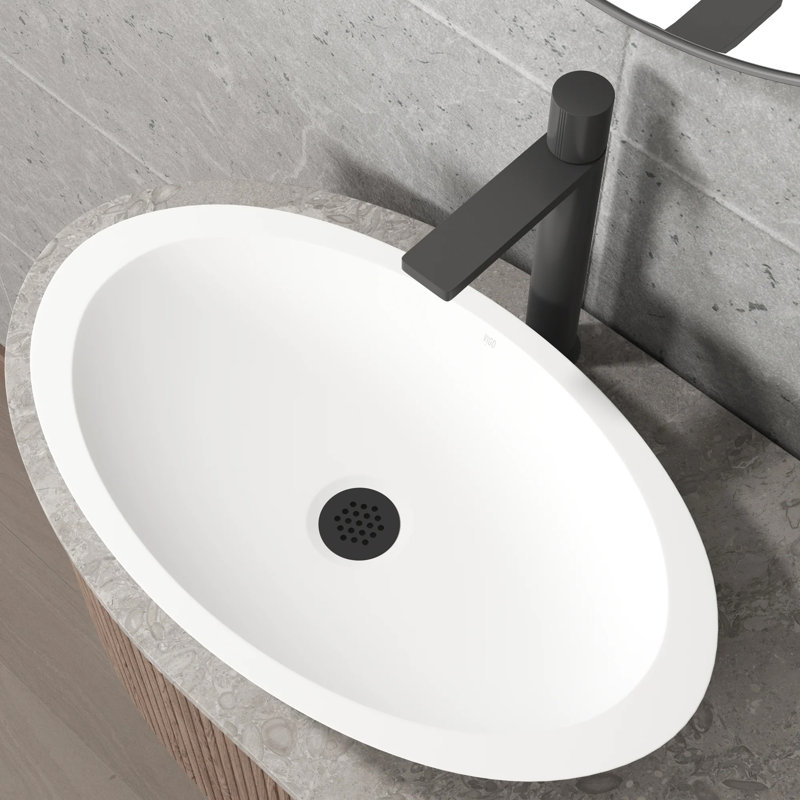 Vessel Grid Bathroom Sink Drain, Matte Black