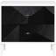 Table de chevet décorative pour chambre à coucher blanche et noire - 2 tiroirs avec façade fascinante
