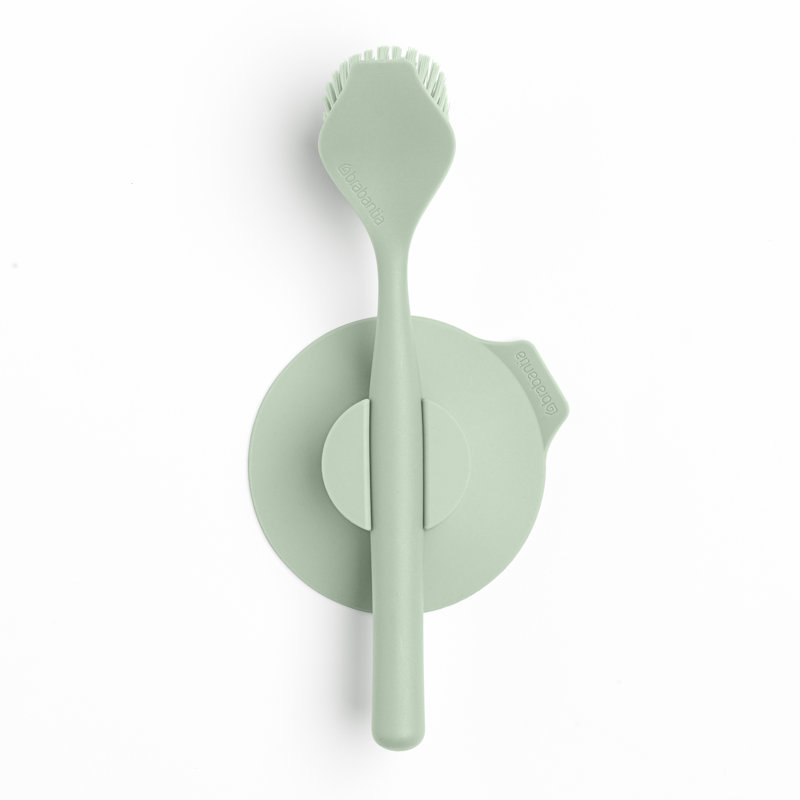 Brosse à vaisselle avec support à ventouse Brabantia, Vert jade