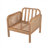 Pike Patio Acacia Wood Lounge Chair With Cushions