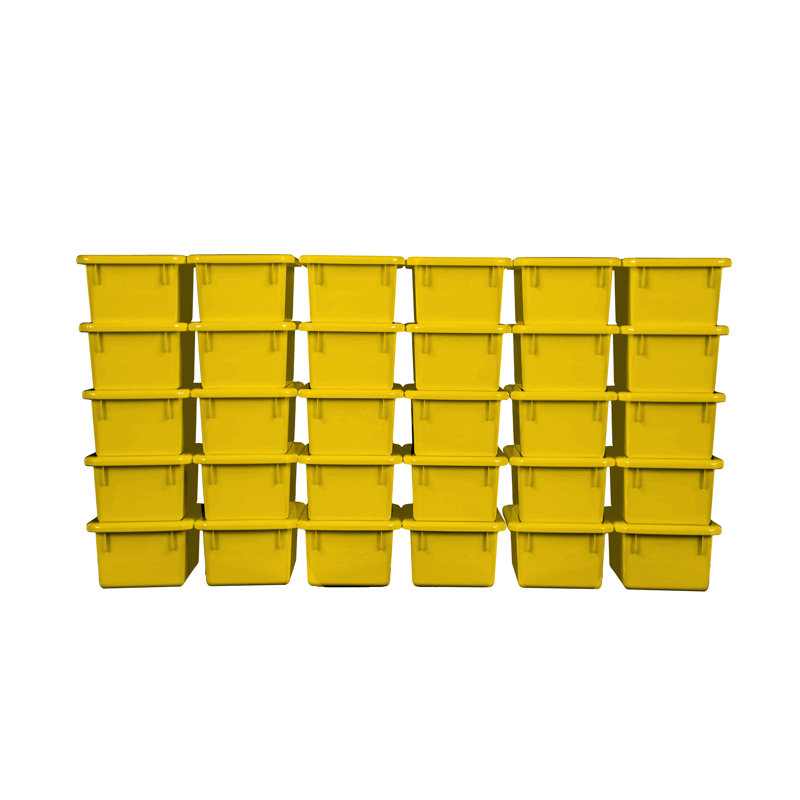 Bac en plastique, Jaune, 30