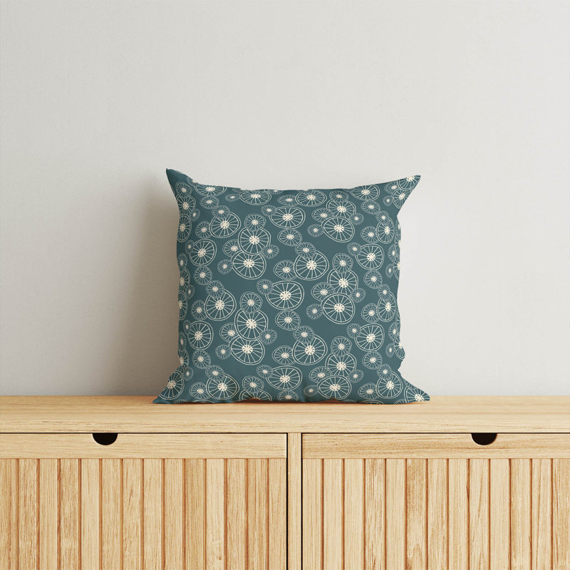 Coussin Spoke Wheel, Dusty Aqua, Square 20"