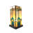  Gregory Tiffany-glass Accent Pedestal 1 Light Mission Table Lamp 11" Tall