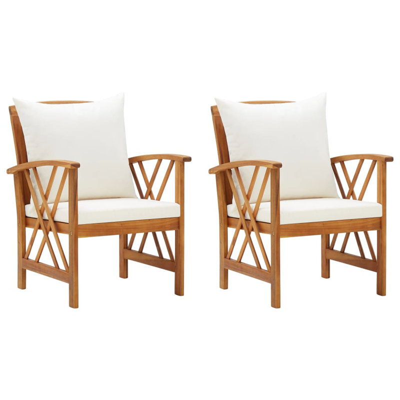 Chaise de patio Briken, Blanc