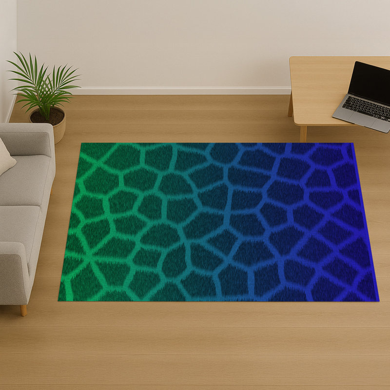 Abstract Area Rug, Runner 70 x 140 cm