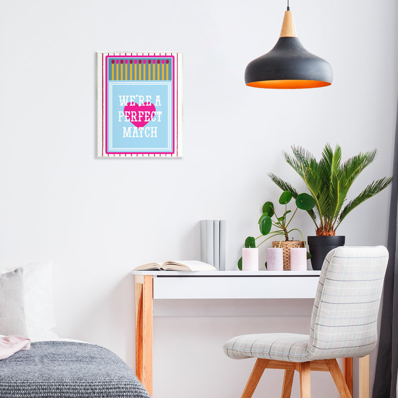 Plaque murale We Are A Perfect Match, design par Lil 'Rue