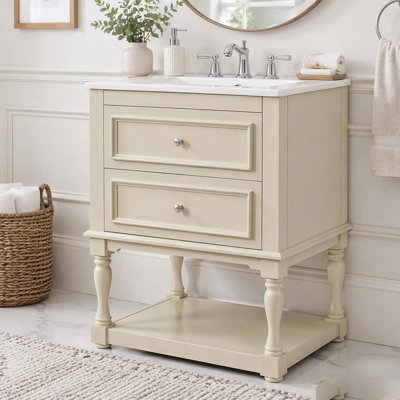 Meuble-lavabo 24 po avec lavabo en céramique