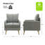 Fauteuil Werner avec dossier et coussin de siège amovibles-243372290