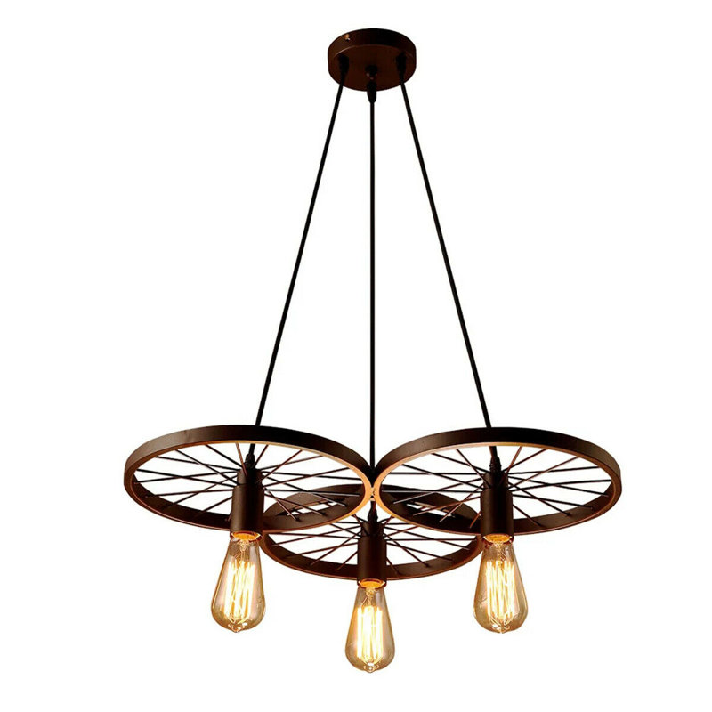 Sebring 3 - Light Unique/Statement Chandelier, Rustic Red