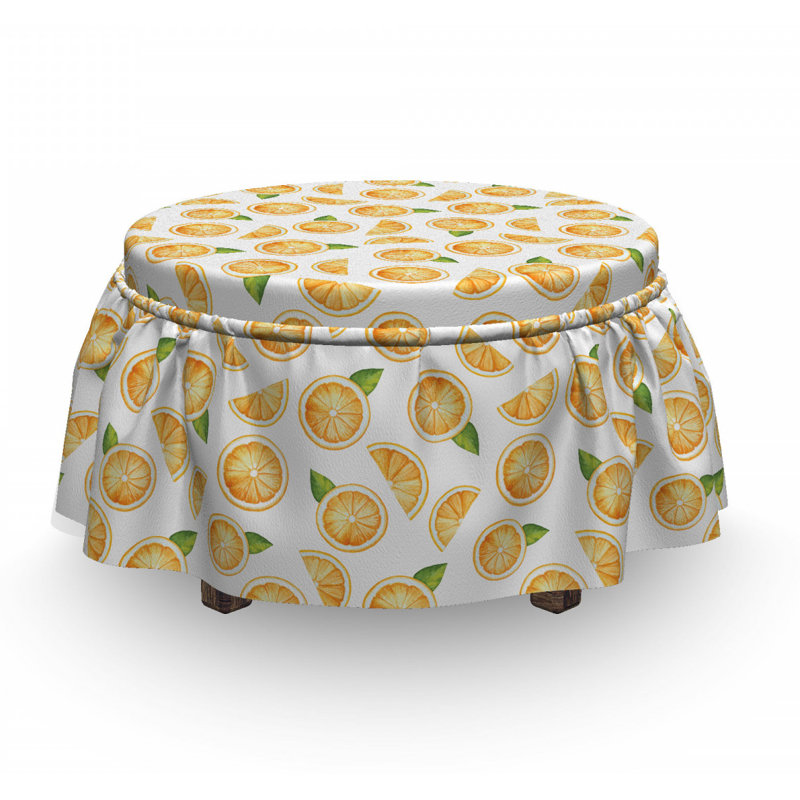 Housse pour repose-pieds slice of oranges