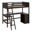 Lit mezzanine avec tablettes et bureau-423759733