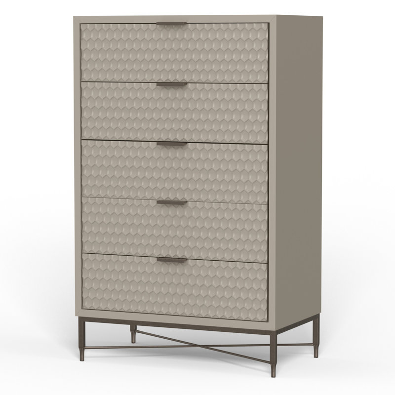 30'' W 5 - Drawer Dresser, Taupe Gray