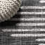 Tapis intérieur / extérieur noir / ivoire à rayures berbères Edinburg-291358817