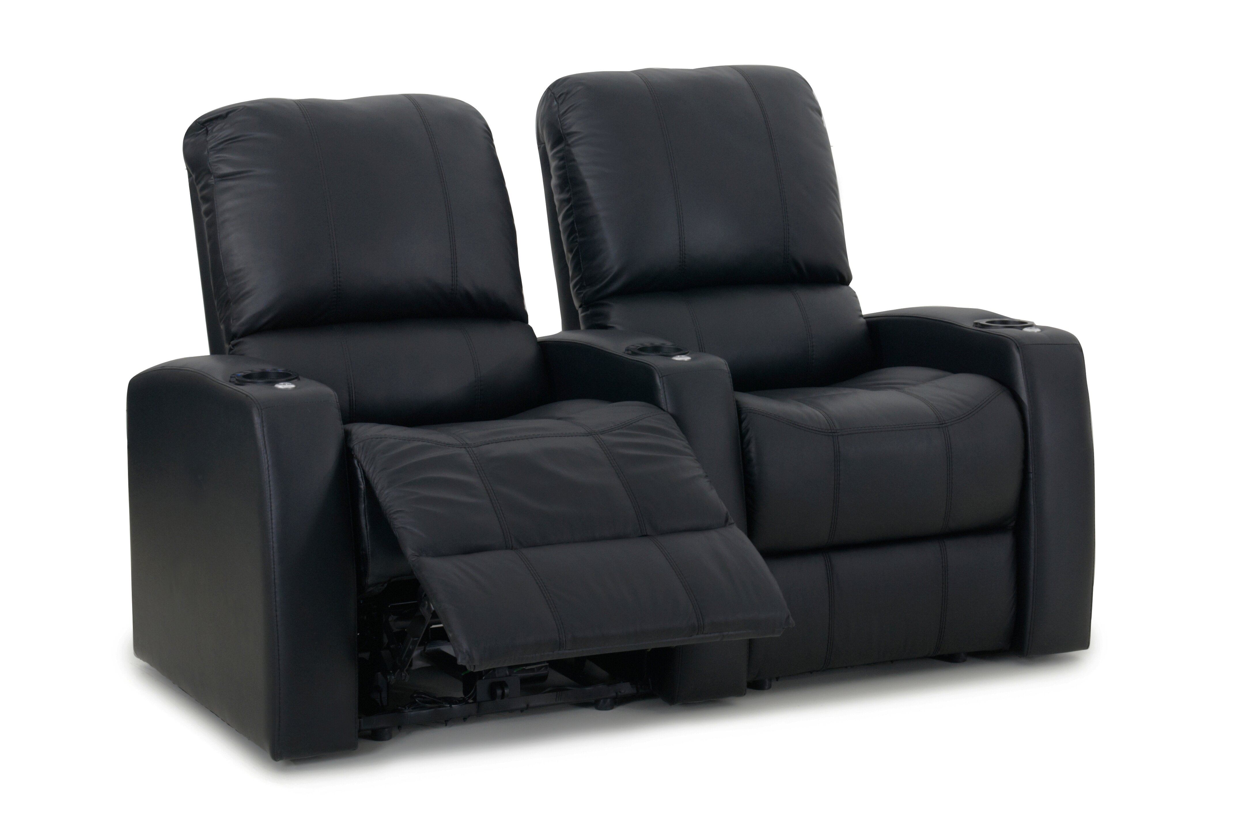 Red Barrel Studio Dedera Leather Home Theater Loveseat 