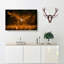 Flying Owl at Dusk in Abstract - Wrapped Canvas-55312704