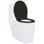 White Plastic Standard Sturdy Standard Toilet Seat Oval-1219274681