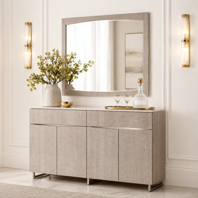 Buffet marin avec miroir - Gris