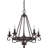 Ashle 5 - Light Dimmable Wagon Wheel Chandelier