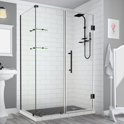 Bromley GS Frameless 36.38" x 72" Rectangle Hinged Shower Enclosure