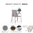 Mikilah 4 - Person Metal Patio Dining Set with Rectangular Table-192996888