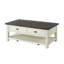 Table basse en bois massif avec rangement Holliman-497363166