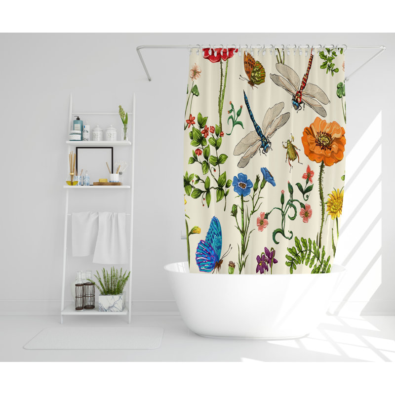 Eccles Polyester Shower Curtain Set, 168cm H x 168cm W