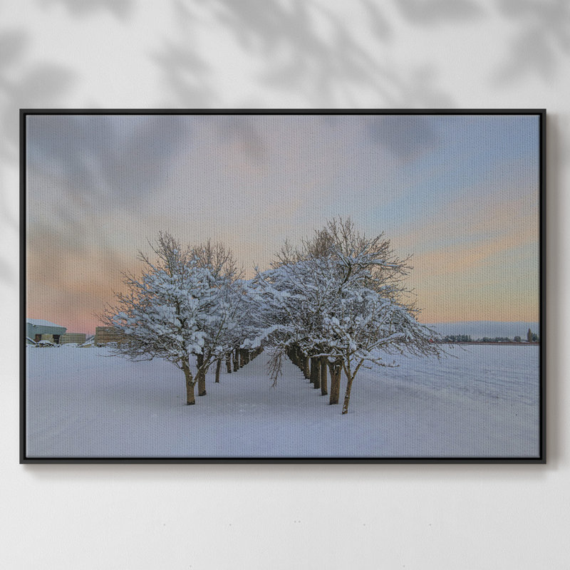 Parmi les arbres, reproduction sur toile, H 27 po x l 41 po x P 2 po, Noir