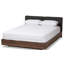 Grand lit plateforme tapissier Aadila