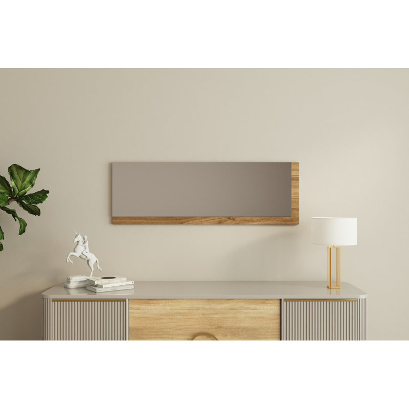 Bisou Rectangle Wall Mirror, Brown