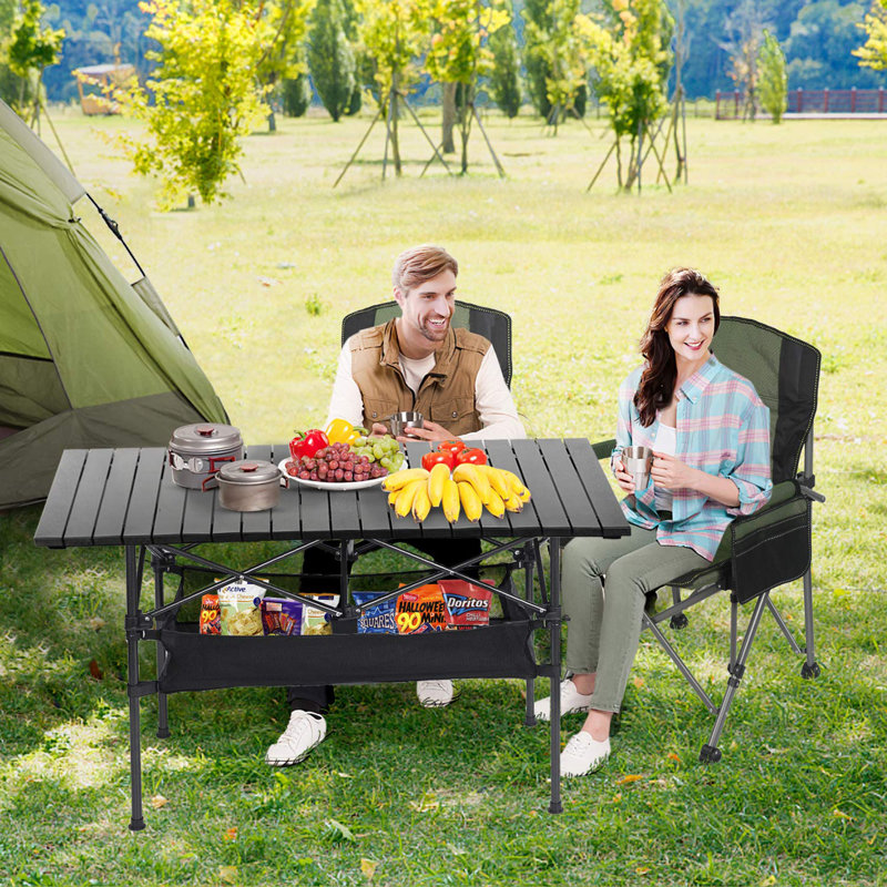 Table pliante portative rectangulaire, H 27 po x l 46,5 po x P 21,7 po