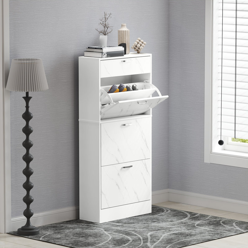18 Pair Flip Down Shoe Storage
