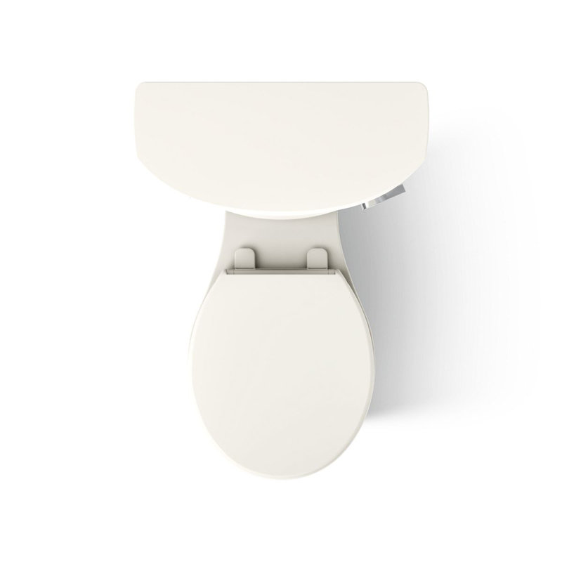 Cimarron® 1.28 GPF Water Efficient Round Two-Piece toilet (Seat Not Included), Biscuit, Left-Hand