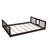 Full-Over-Full-Over-Full Triple Bunk Bed with Built-in Ladders, Guardrails, Slide, Sturdy Pine Wood, Espresso