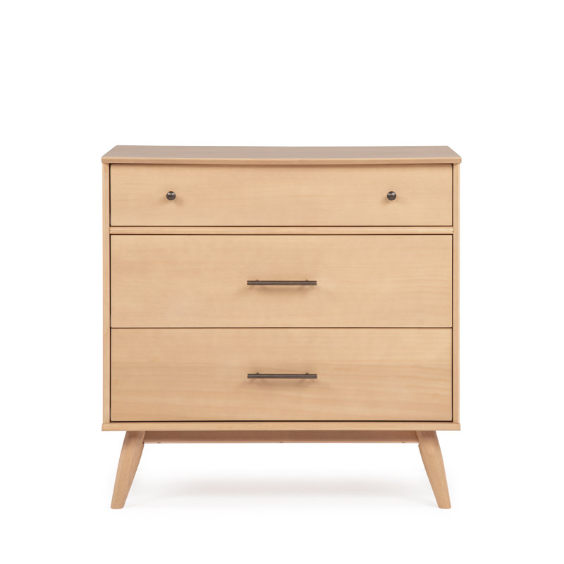 Ashlie 3 Drawer 36" W Wood Dresser, Light Oak