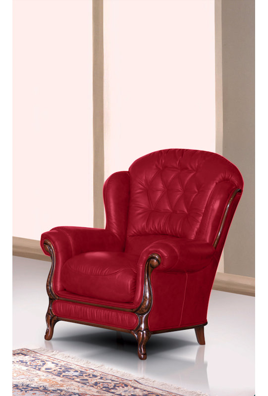 Breedlove Faux Leather Armchair, Bordeaux