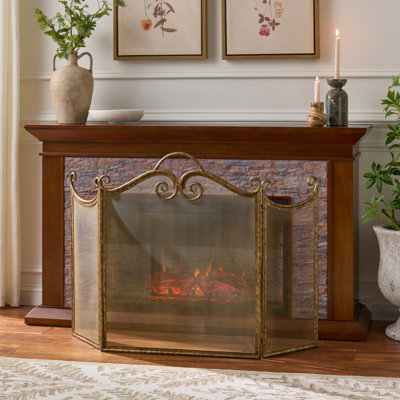 Terry Trifold Fireplace Screen