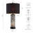 Louann 25" Carved Metal+Glass Table Lamp Set With Night Light And USB Ports-1995056275