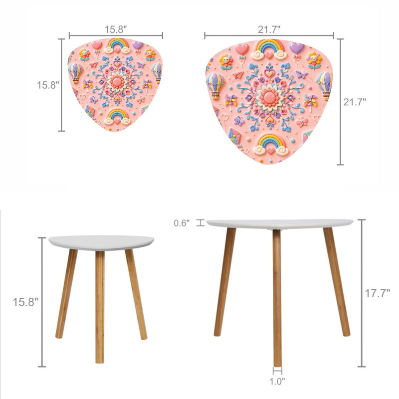 Ensemble de 2 tables basses gigognes Triangle